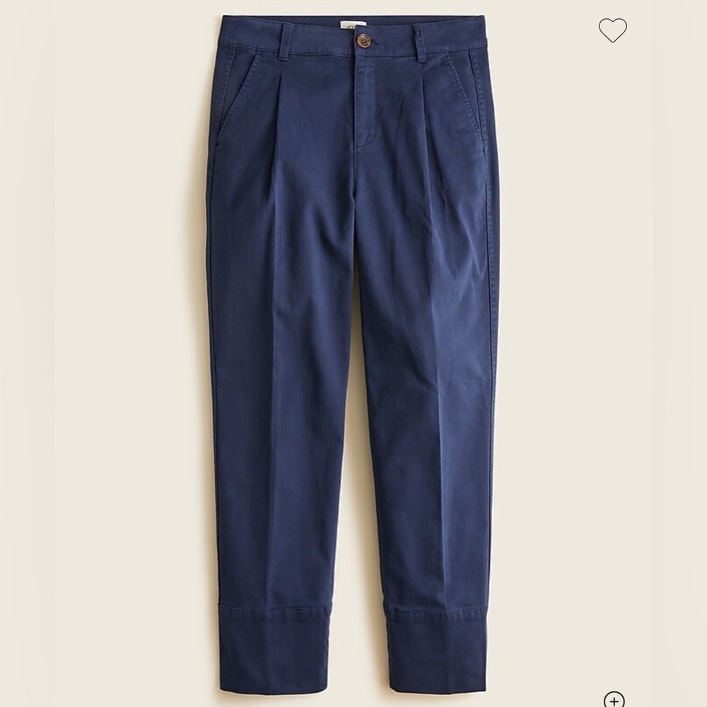 J. Crew Pleated Navy Chino Pants- size 4